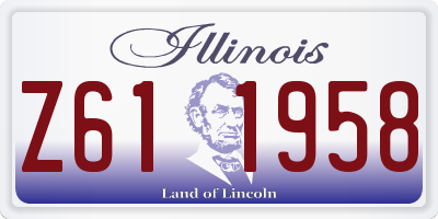IL license plate Z611958