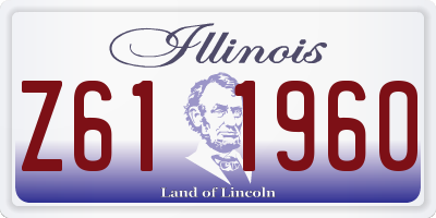 IL license plate Z611960
