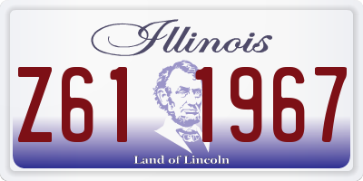 IL license plate Z611967