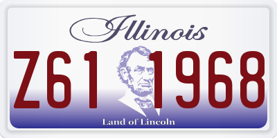 IL license plate Z611968