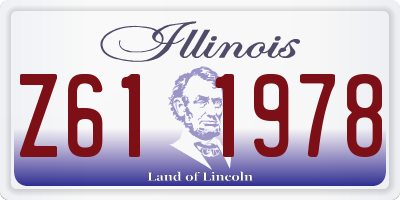 IL license plate Z611978