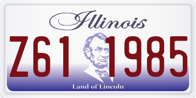 IL license plate Z611985
