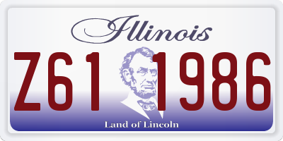 IL license plate Z611986