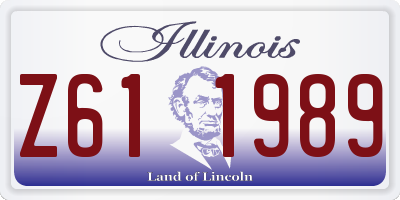 IL license plate Z611989
