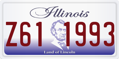 IL license plate Z611993