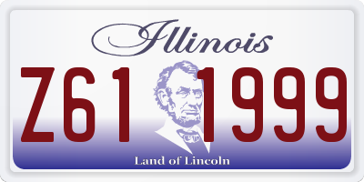 IL license plate Z611999