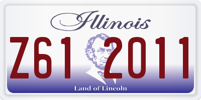 IL license plate Z612011