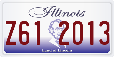 IL license plate Z612013
