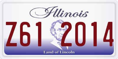 IL license plate Z612014