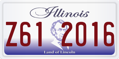 IL license plate Z612016