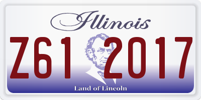 IL license plate Z612017