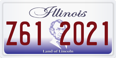 IL license plate Z612021
