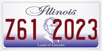 IL license plate Z612023