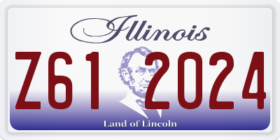 IL license plate Z612024