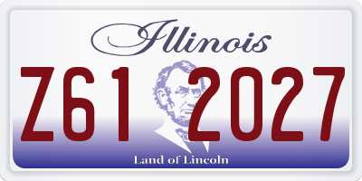 IL license plate Z612027