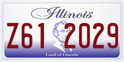 IL license plate Z612029