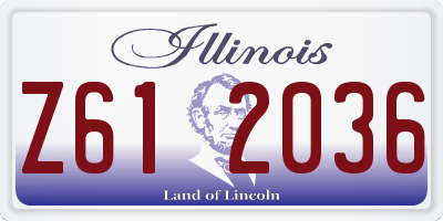 IL license plate Z612036