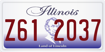 IL license plate Z612037