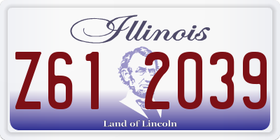 IL license plate Z612039