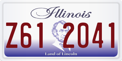 IL license plate Z612041