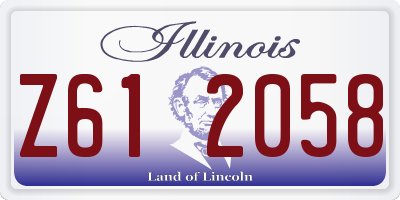 IL license plate Z612058
