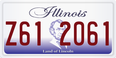 IL license plate Z612061