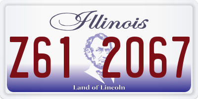 IL license plate Z612067