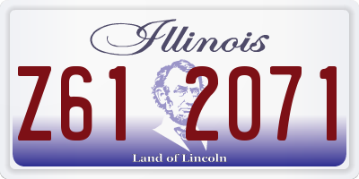 IL license plate Z612071