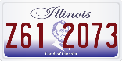 IL license plate Z612073