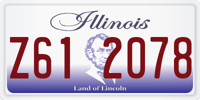IL license plate Z612078
