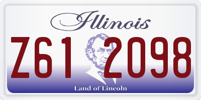 IL license plate Z612098