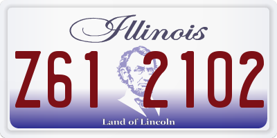 IL license plate Z612102
