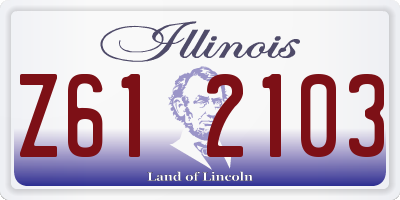 IL license plate Z612103