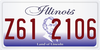 IL license plate Z612106
