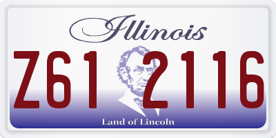 IL license plate Z612116