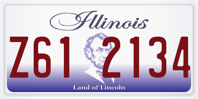 IL license plate Z612134