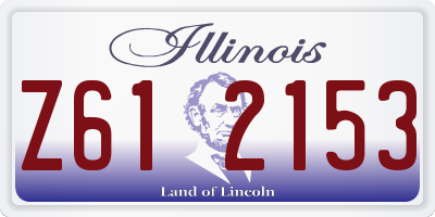 IL license plate Z612153