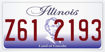 IL license plate Z612193