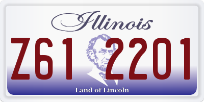 IL license plate Z612201