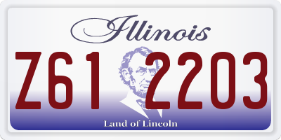 IL license plate Z612203