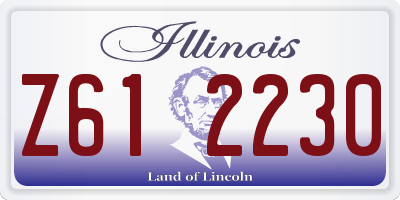 IL license plate Z612230