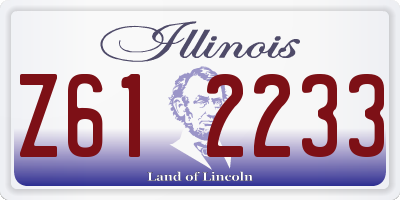 IL license plate Z612233