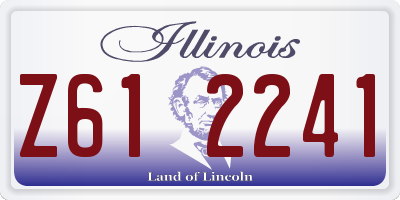IL license plate Z612241