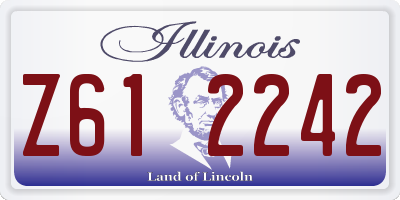 IL license plate Z612242