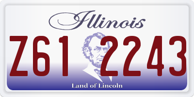 IL license plate Z612243