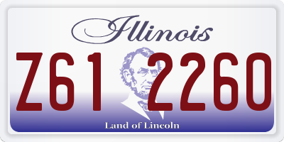 IL license plate Z612260