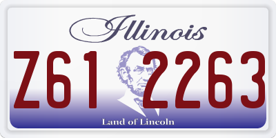 IL license plate Z612263