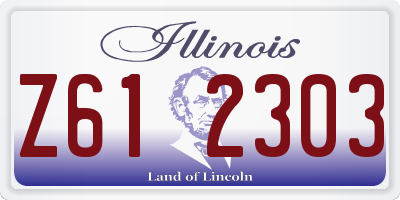 IL license plate Z612303