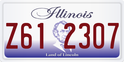 IL license plate Z612307