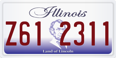 IL license plate Z612311